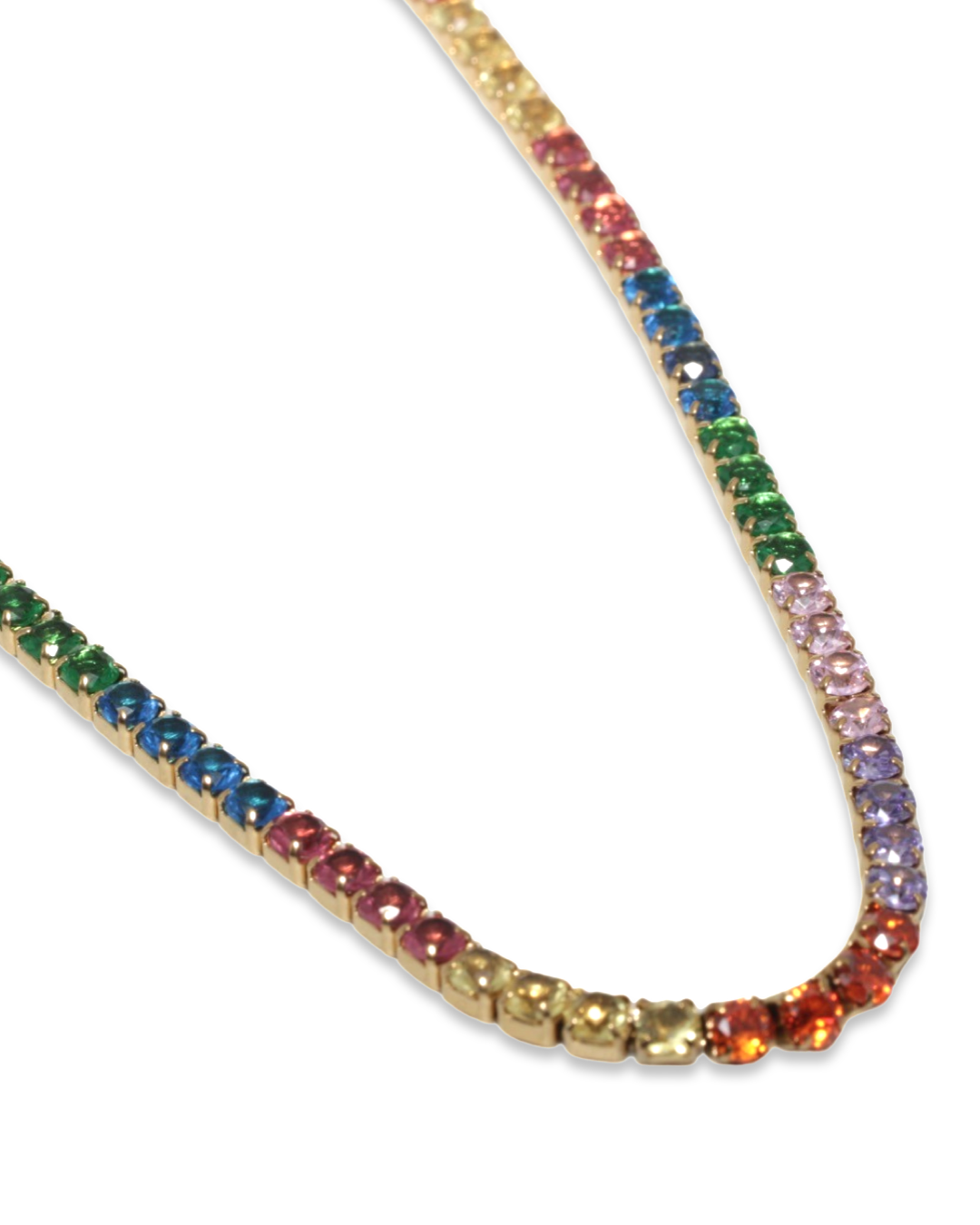 Rainbow bling ketting