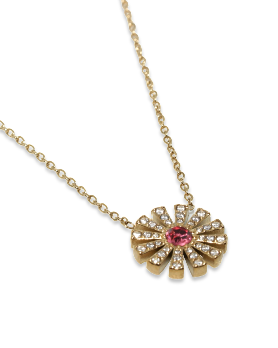 Crystal flower ketting