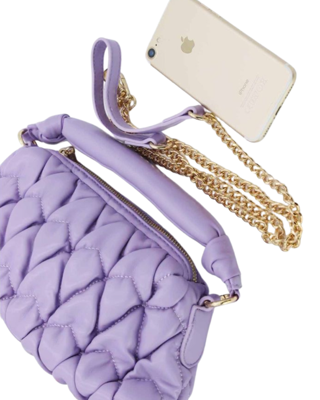 Puffer tas met draagketting