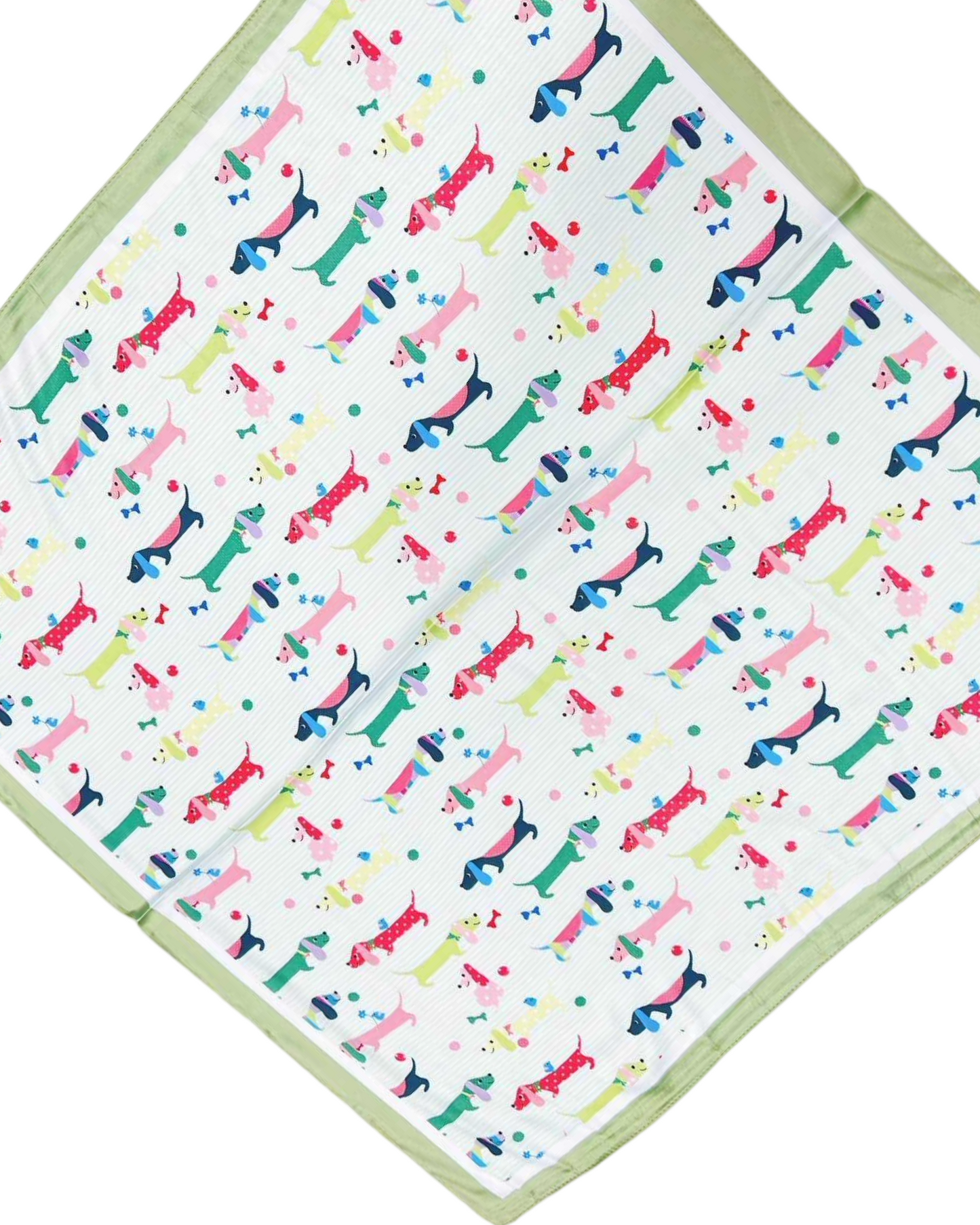 Teckel square mini sjaal silky - Green