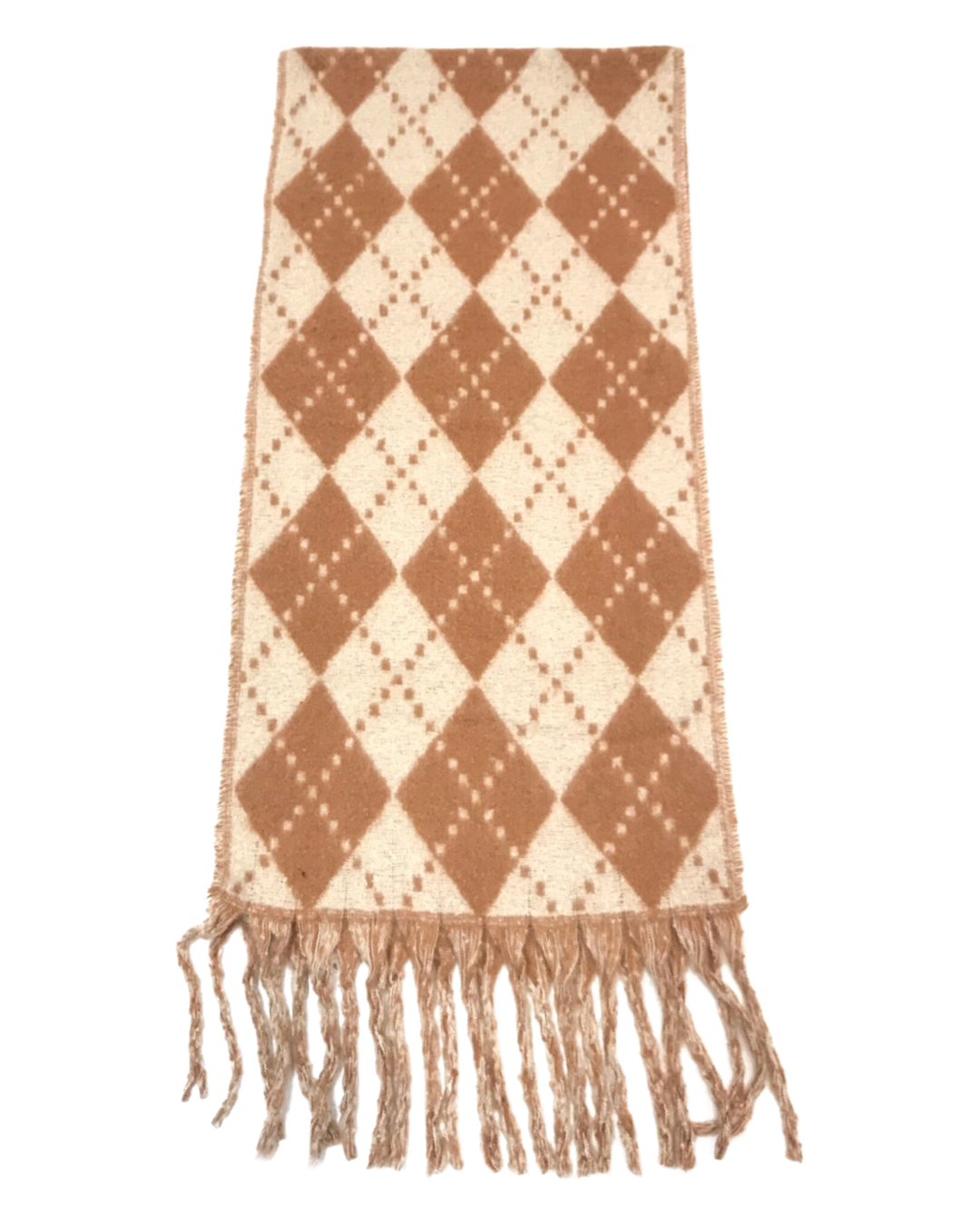 Wintersjaal Argyle - Beige/Camel