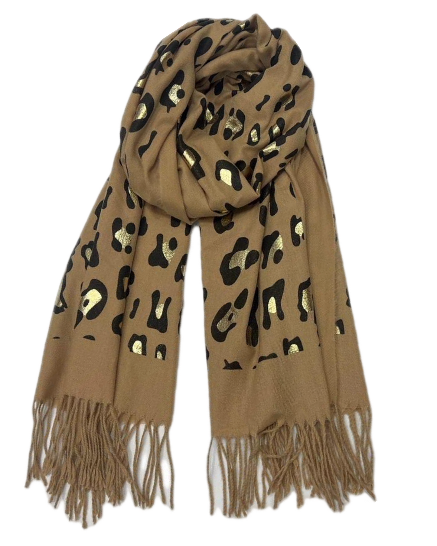Wintersjaal Golden leo - Light camel