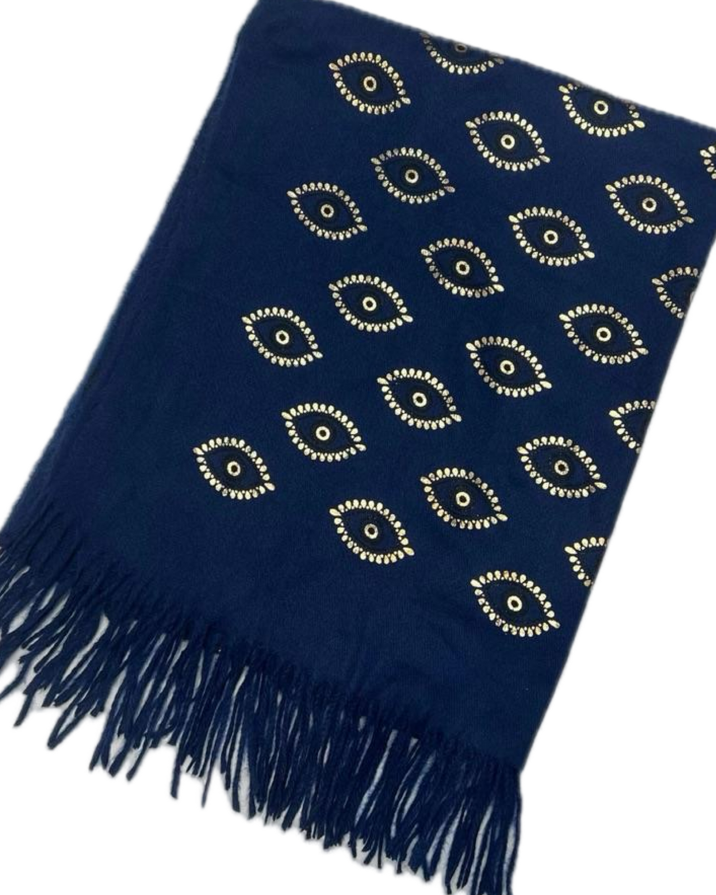 Wintersjaal Golden eye - Navy
