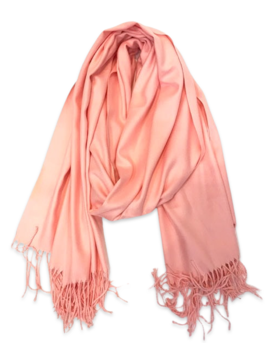 Soft cashmere sjaal - Light pink salmon