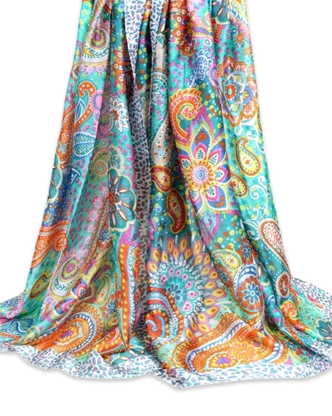 Mandala sjaal silky - Green