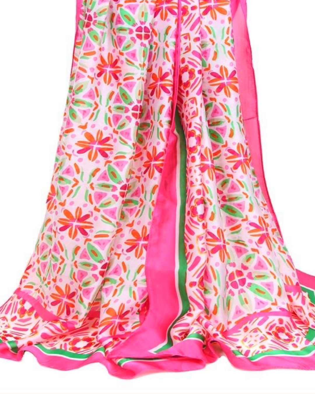 Fleur sjaal silky - Fuchsia