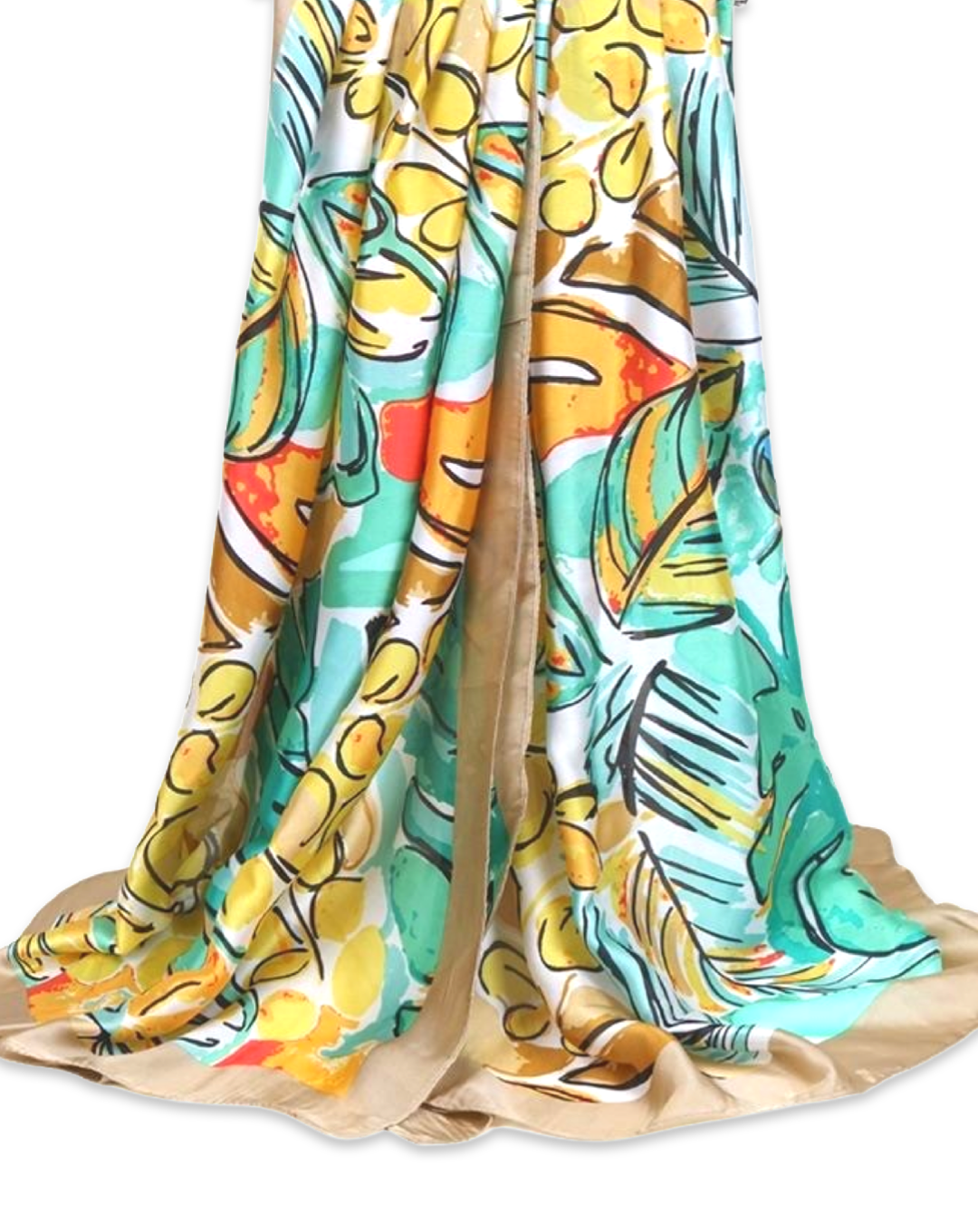Tropical sjaal silky - Taupe