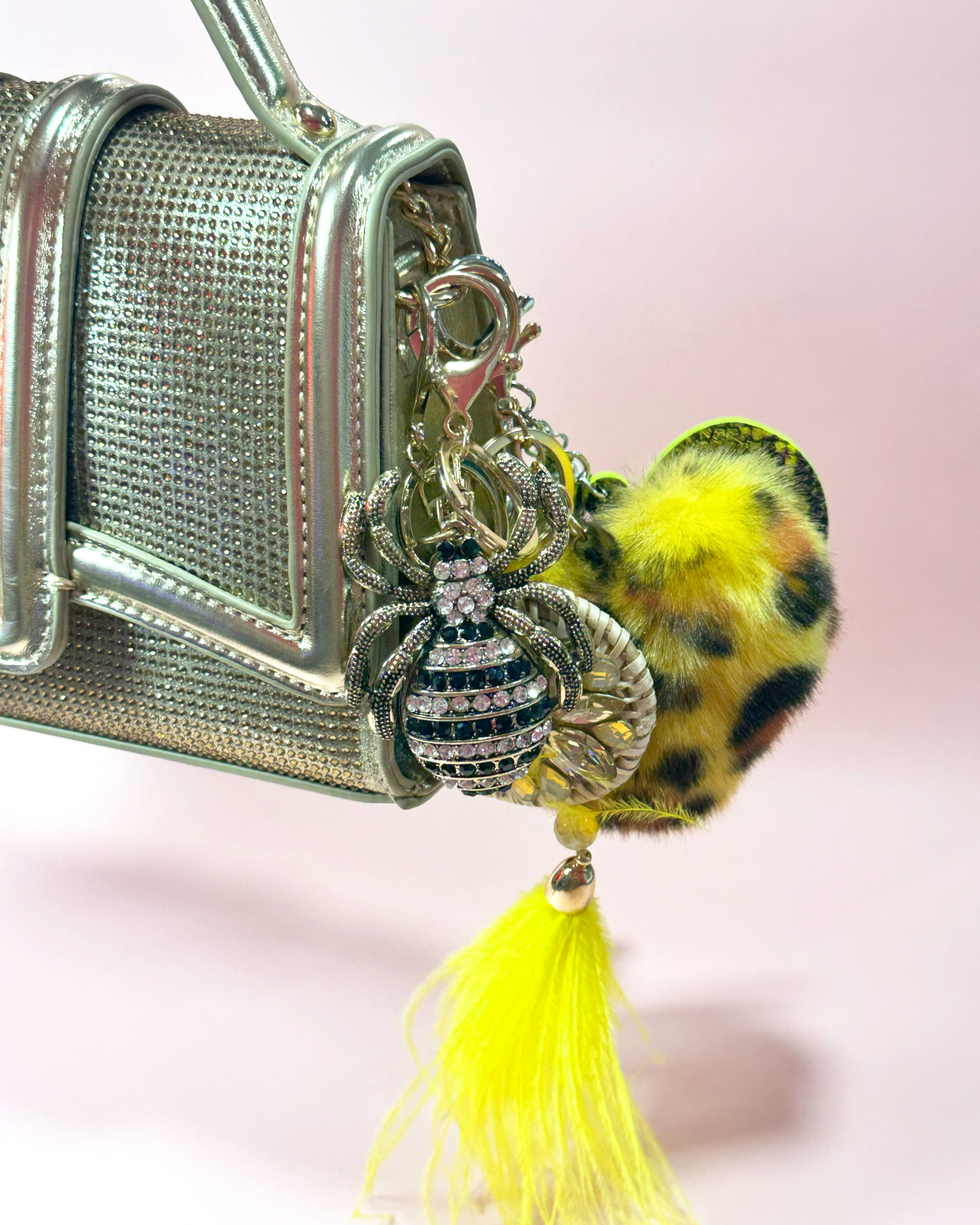 Feather amulet bag charm