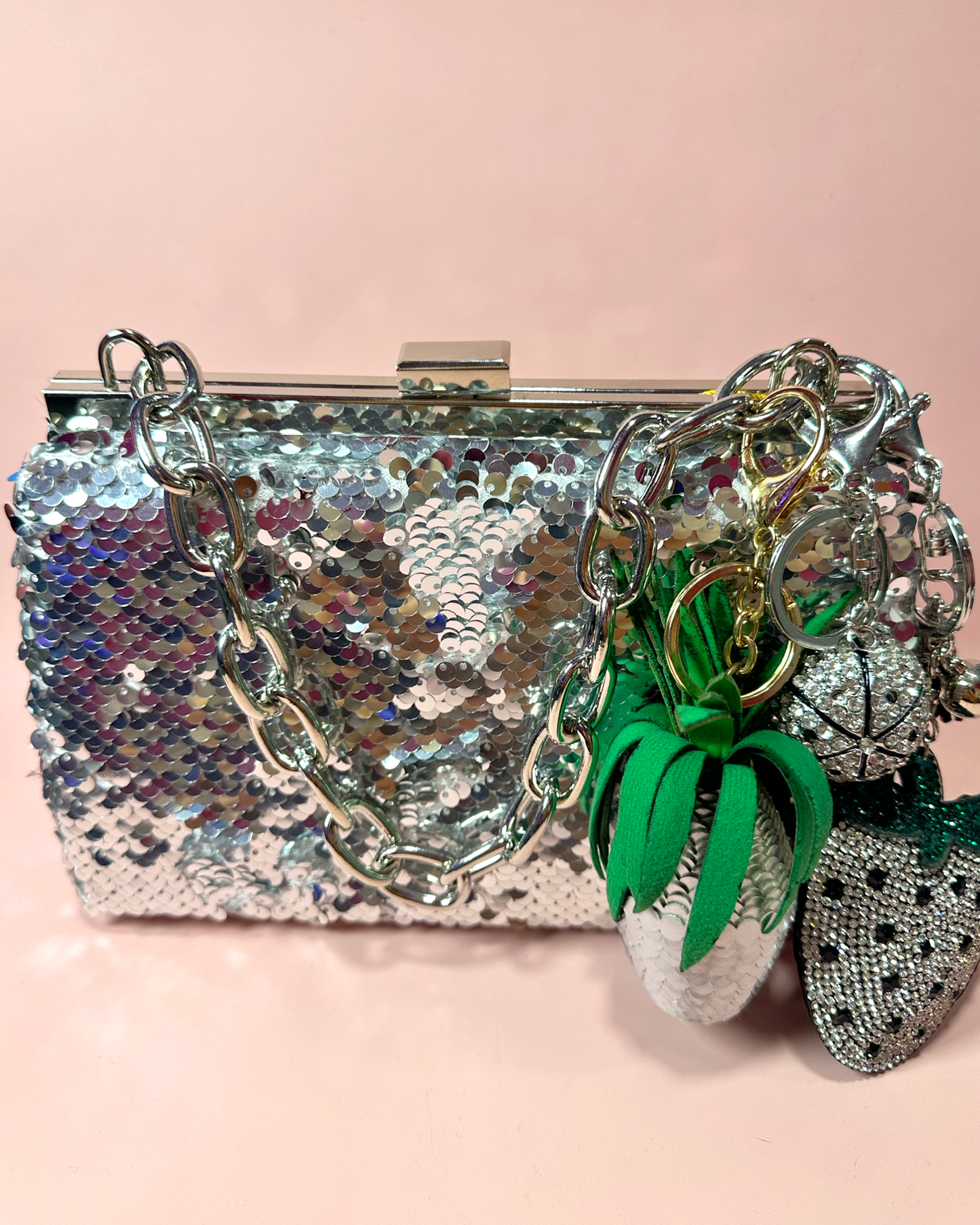 Strawberry bag charm