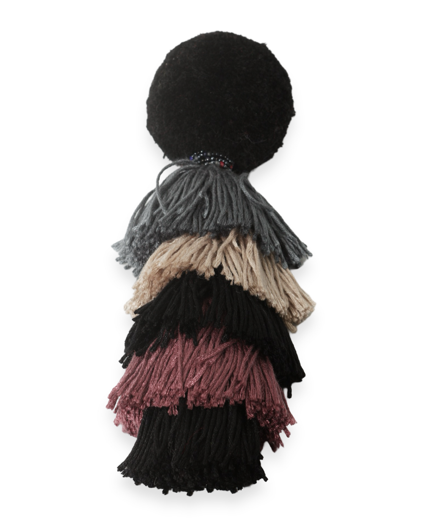 Triple pompon bag charm