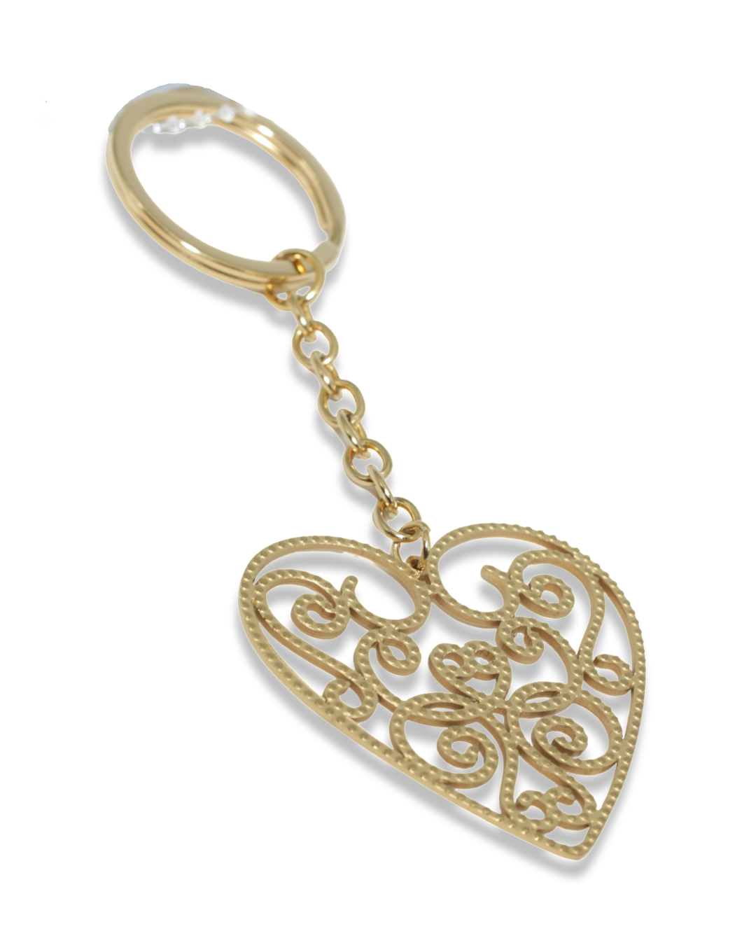 Curly heart sleutelhanger