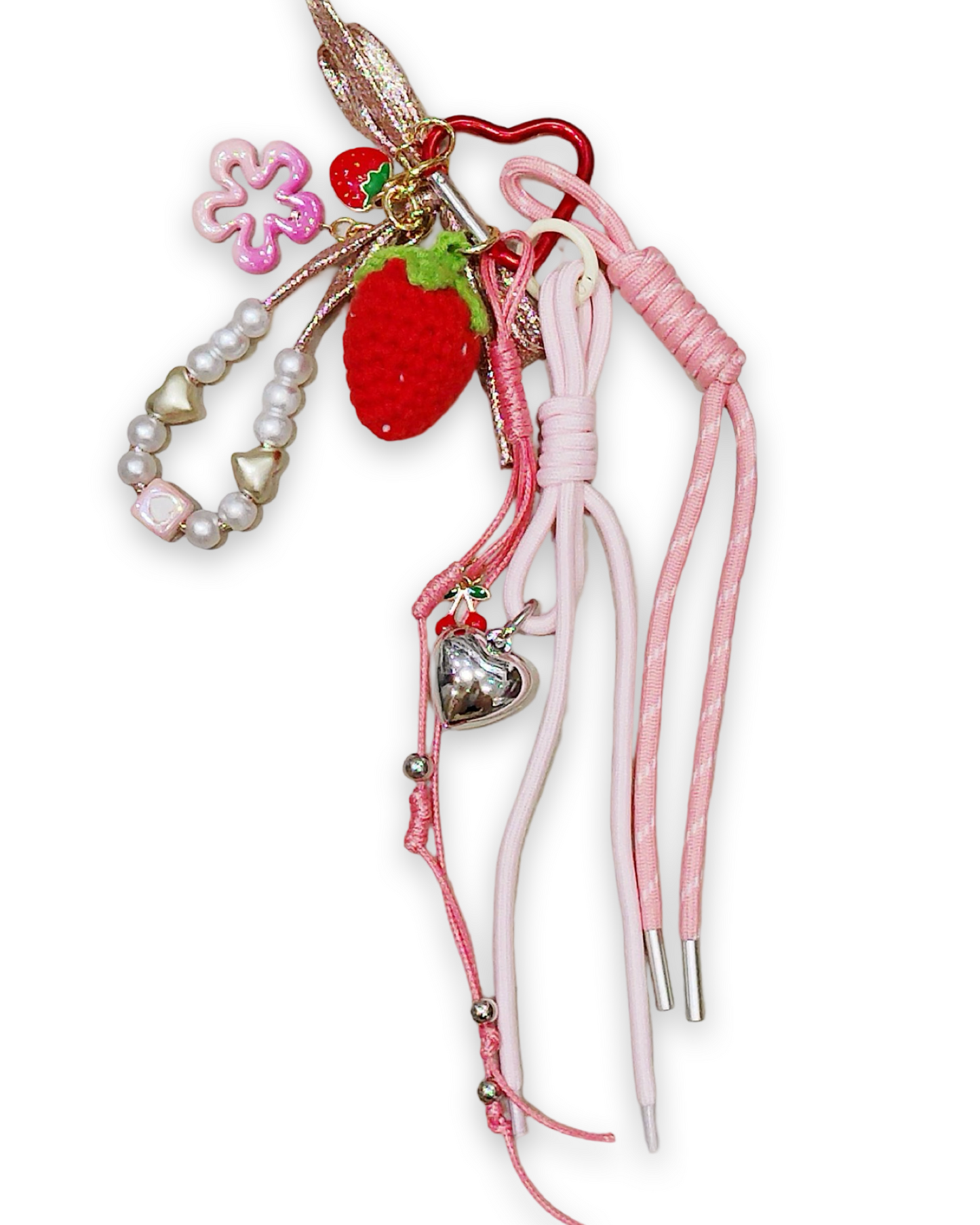 Strawberry bag charm