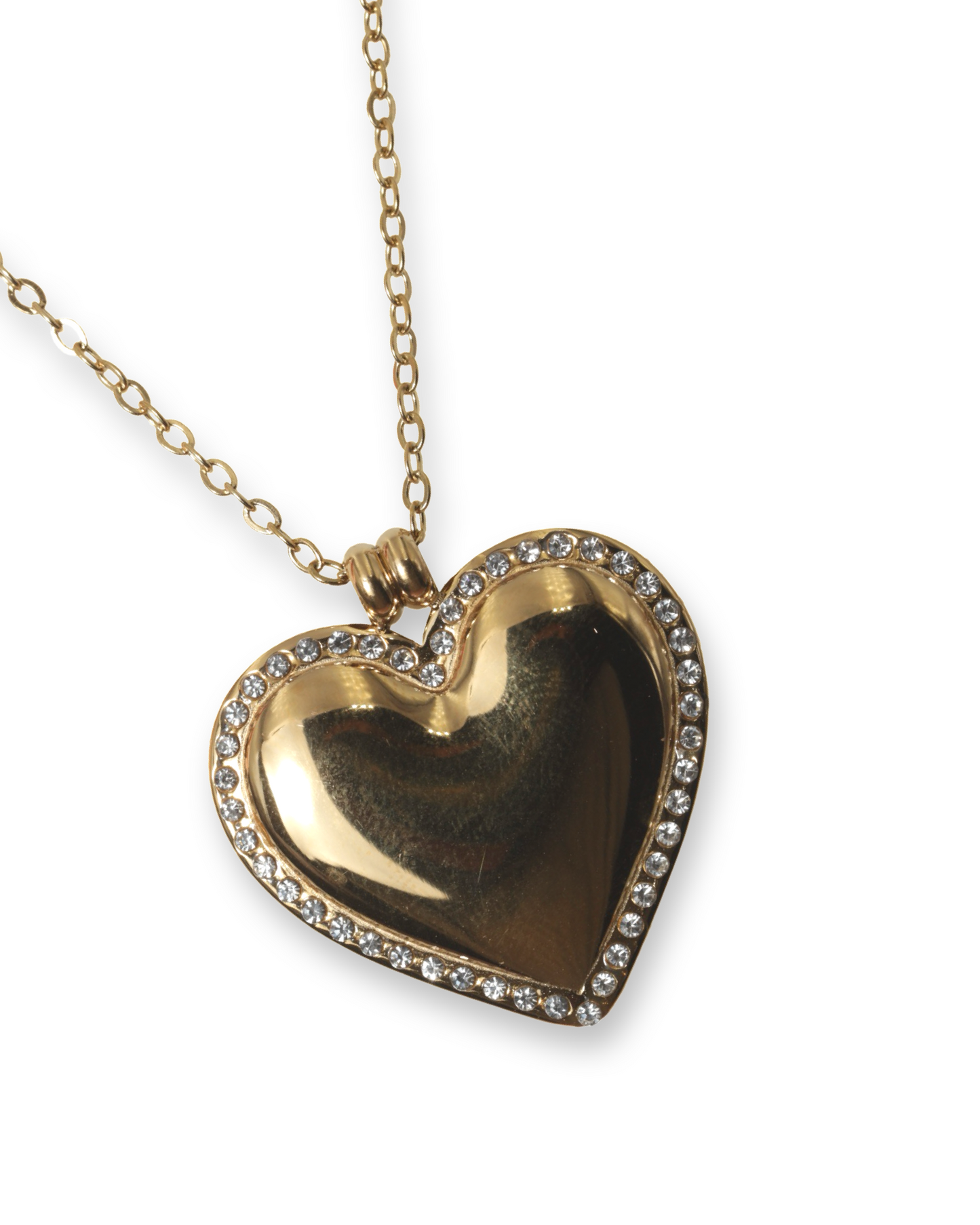 Bling heart ketting