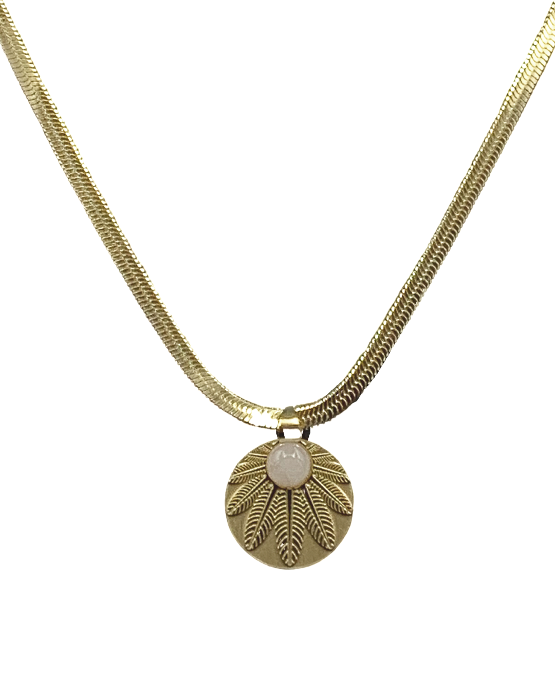 Amulet leaf ketting