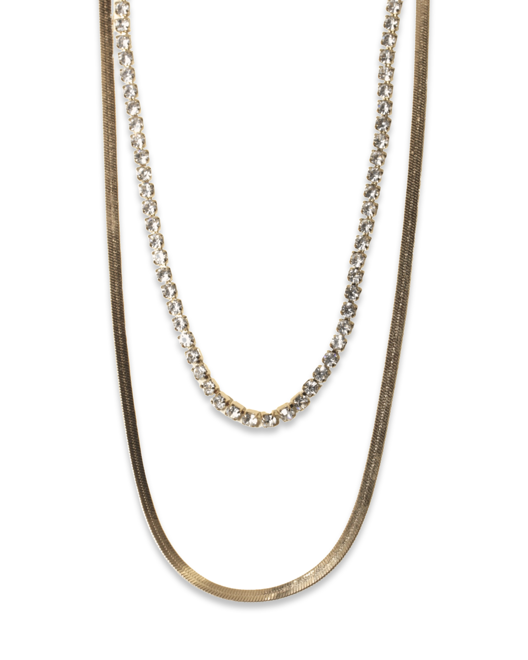 Bling multilayer ketting