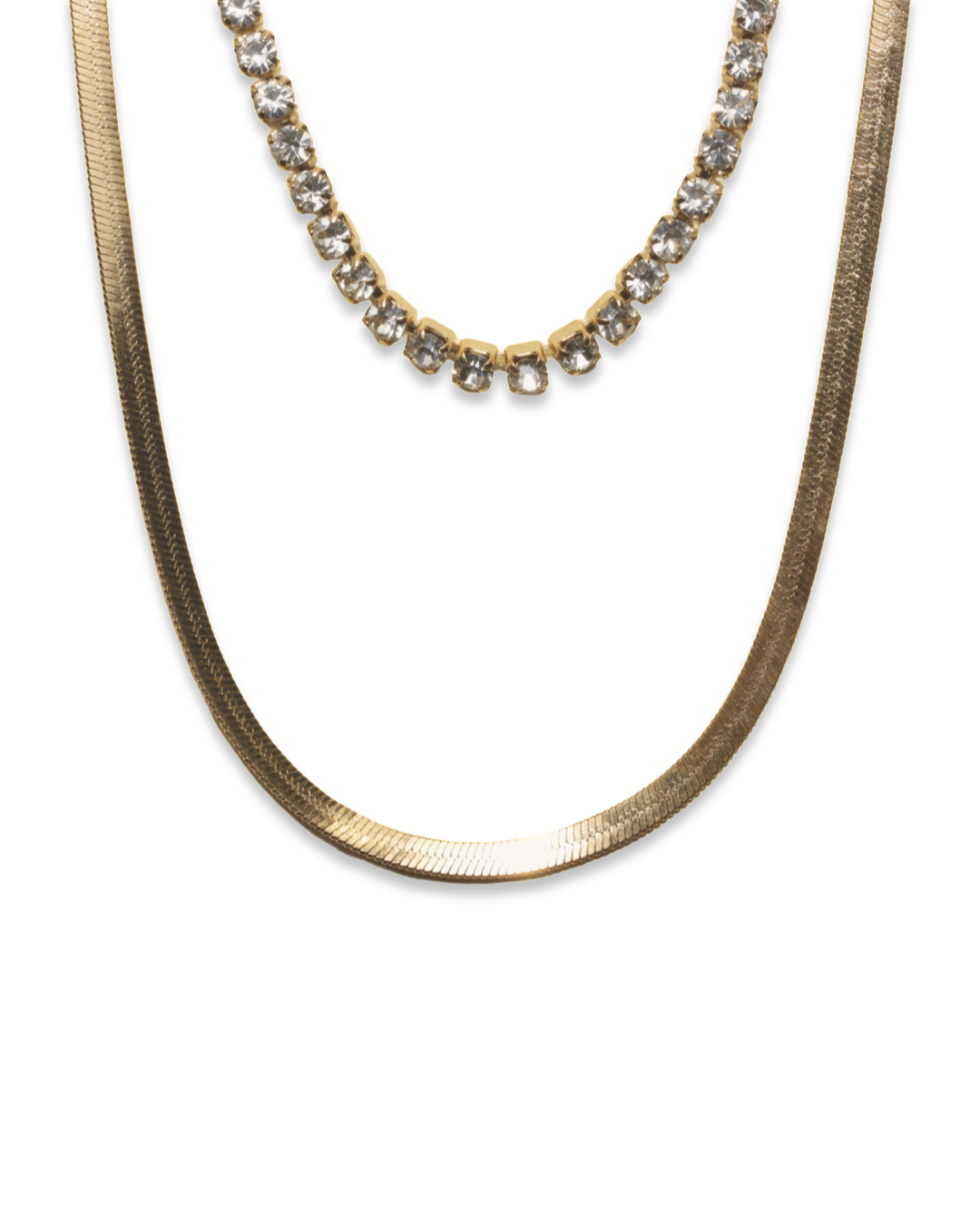 Bling multilayer ketting