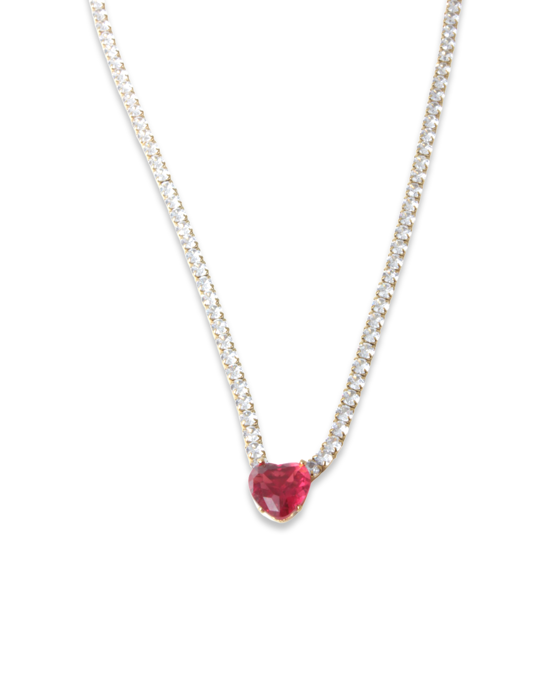 Pink love ketting