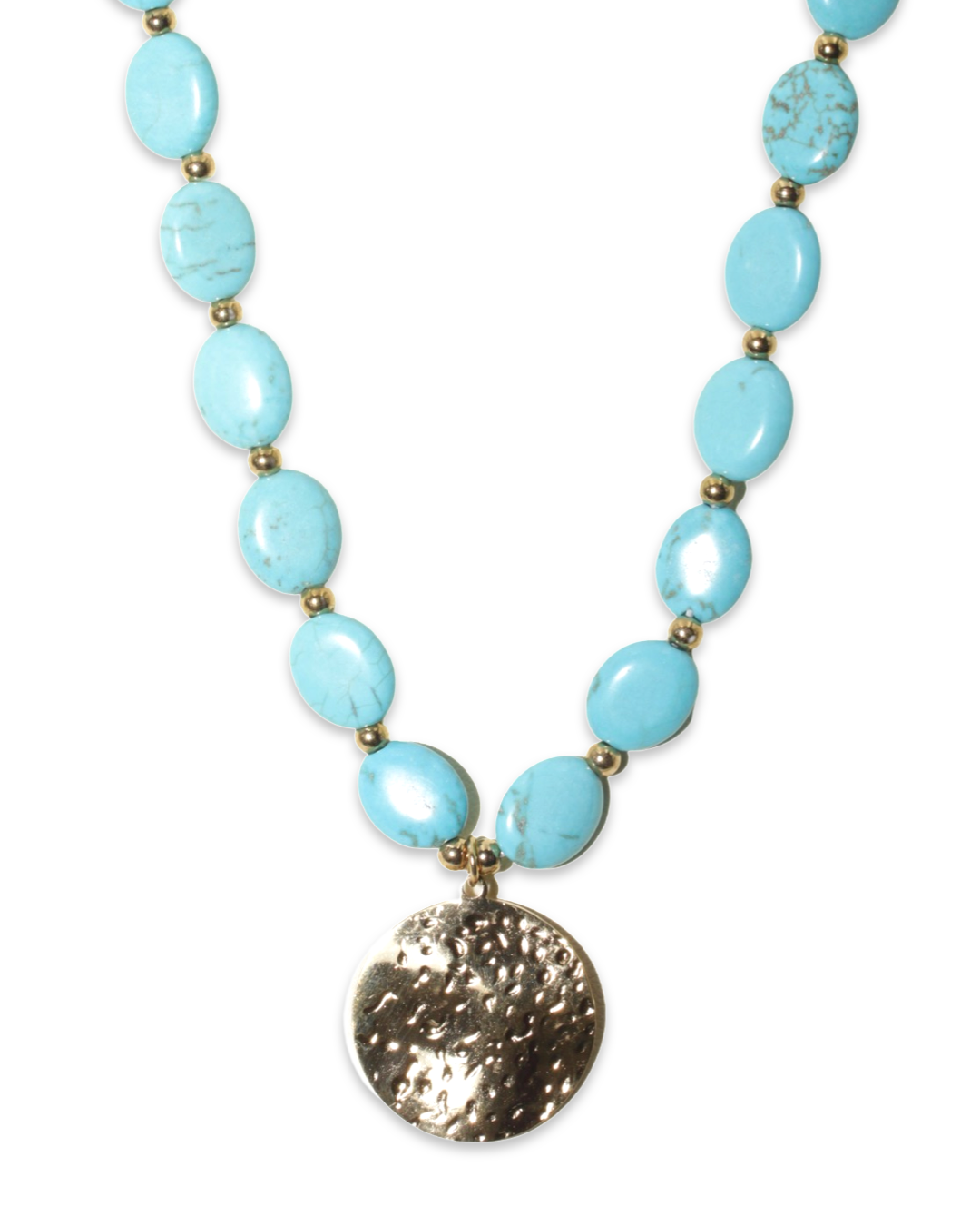 Coin turquoise ketting
