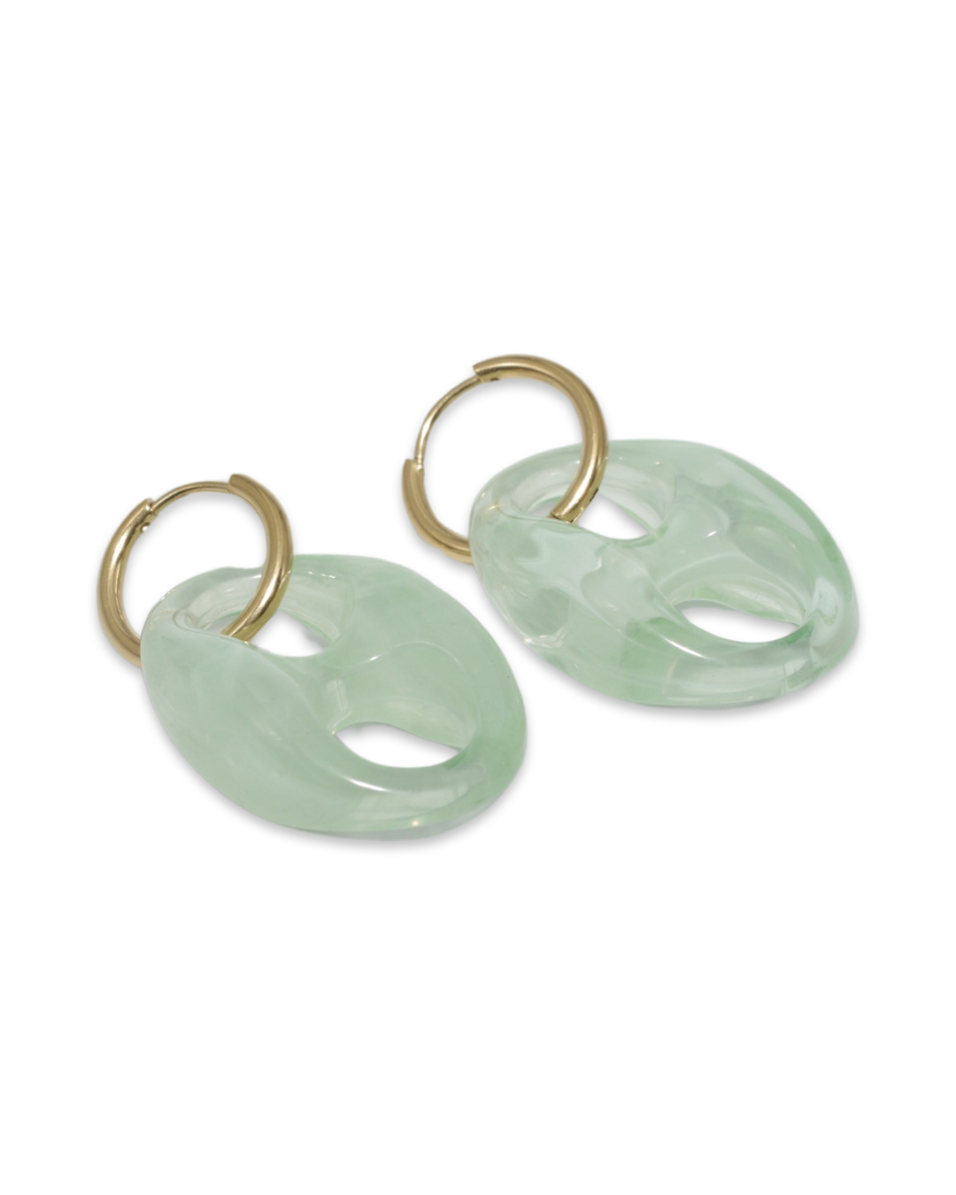 Chain resin oorbellen