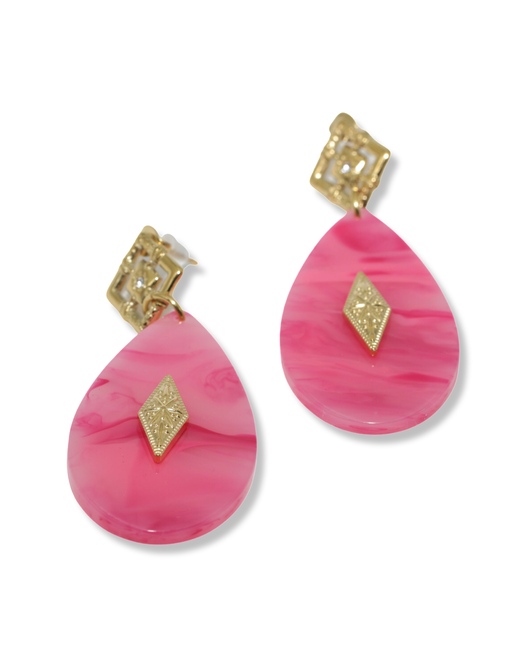 Marble drop oorbellen