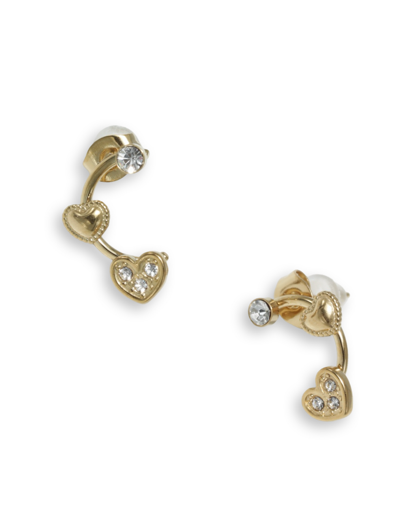 Curly heart oorbellen