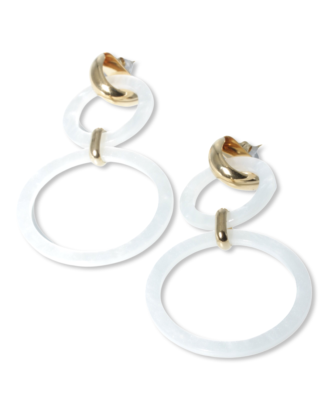 Double hoop oorbellen