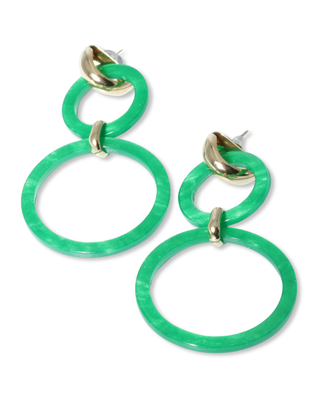 Double hoop oorbellen