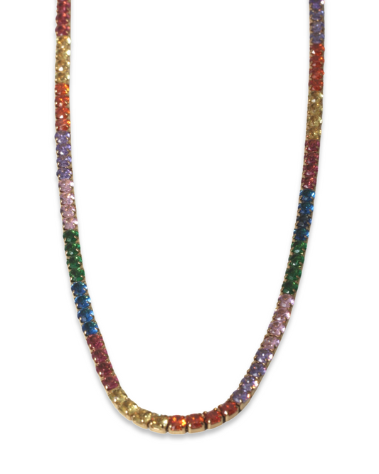 Rainbow bling ketting