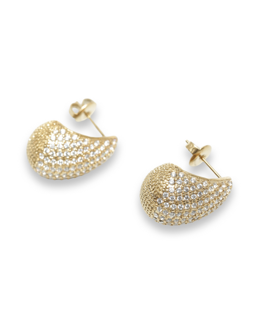 Drop bling oorbellen