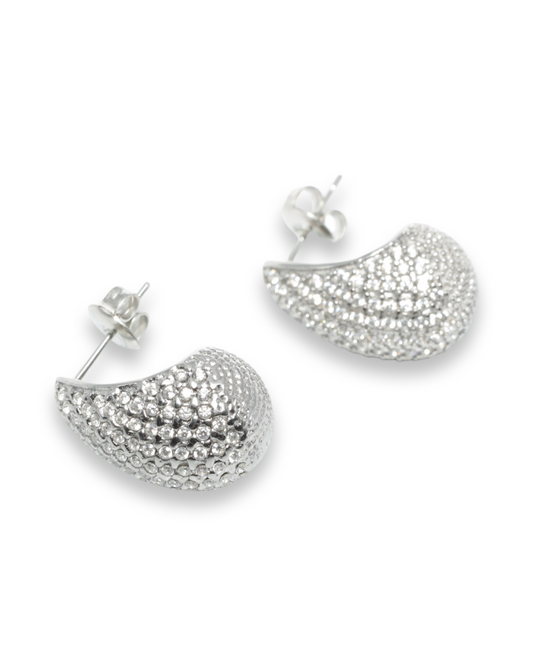 Drop bling oorbellen