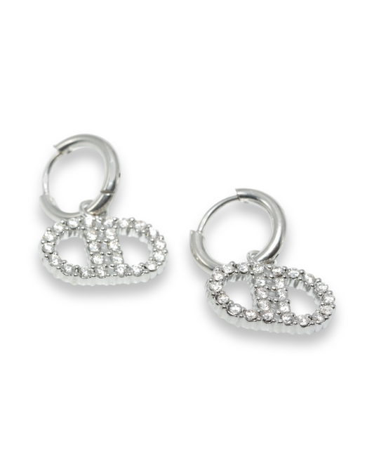 CD bling oorbellen