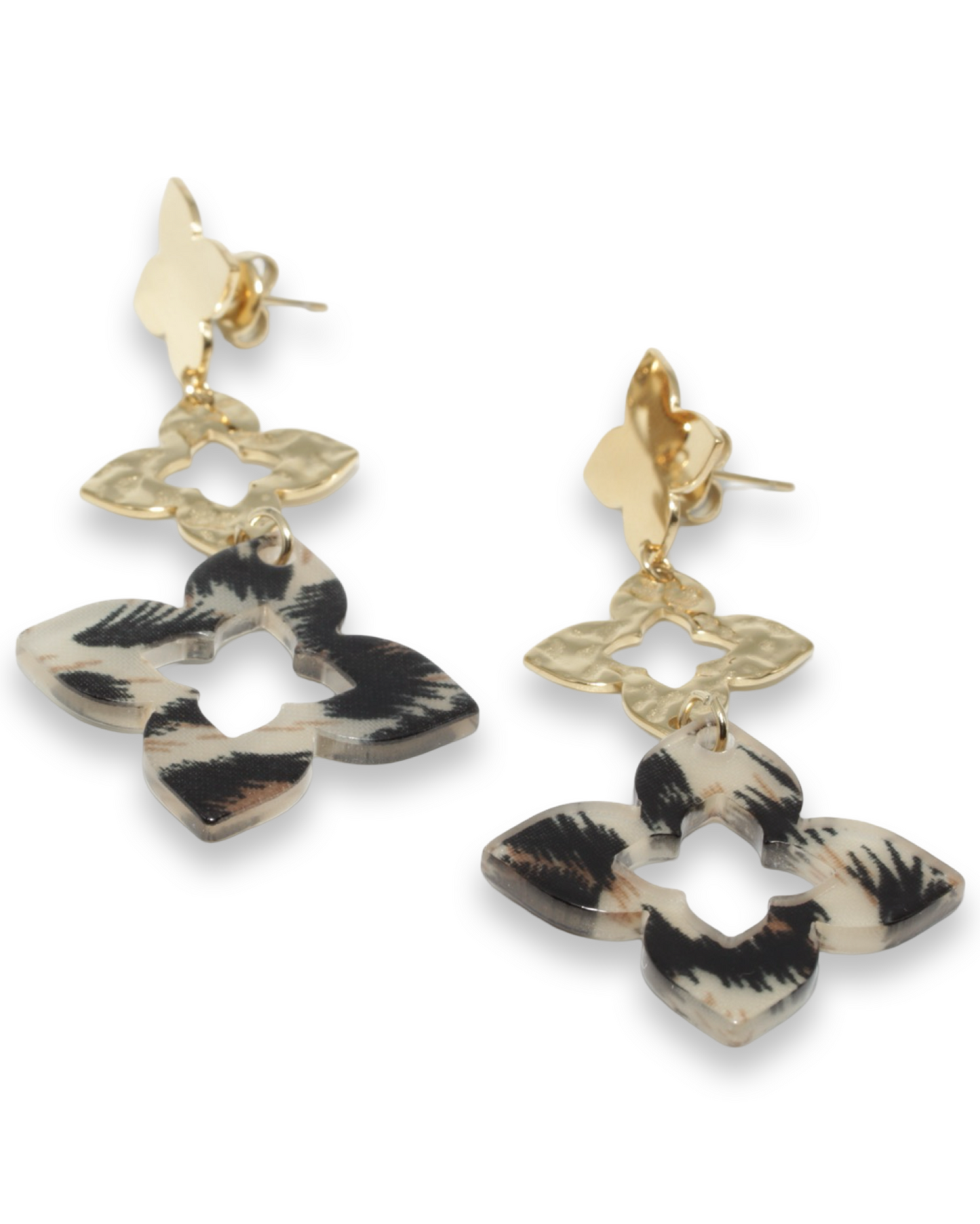 Leo clover oorbellen