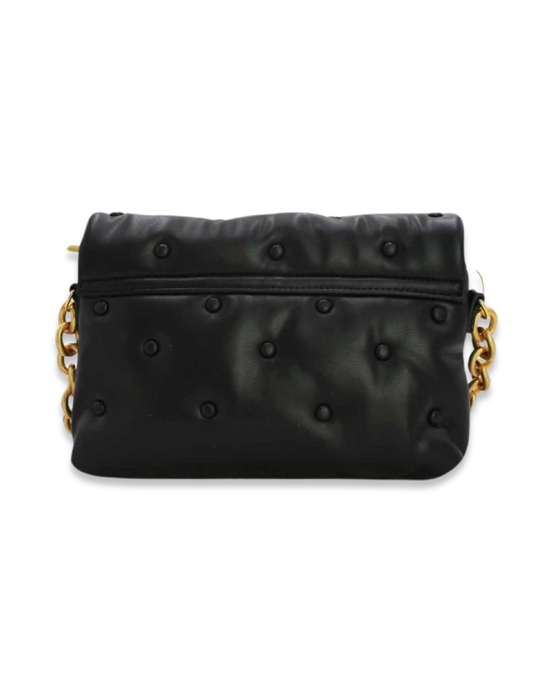 Quilted button tas met draagketting