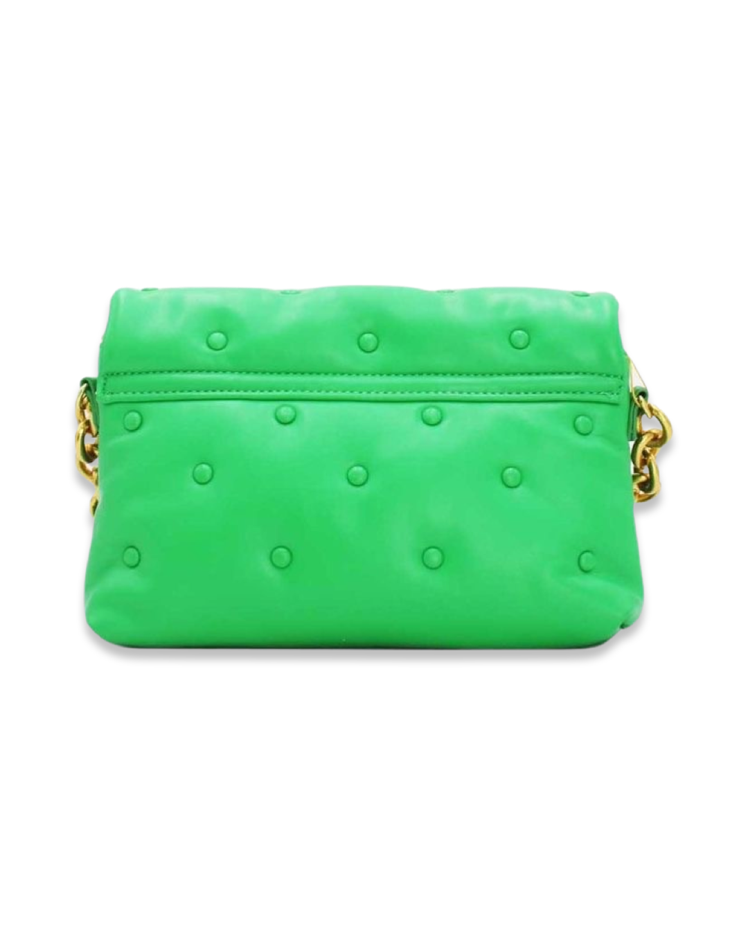 Neon quilted button tas met draagketting