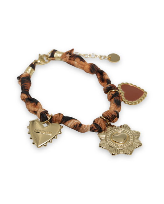 Heart charm armband
