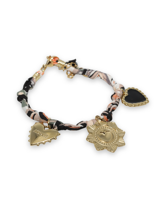 Heart charm armband