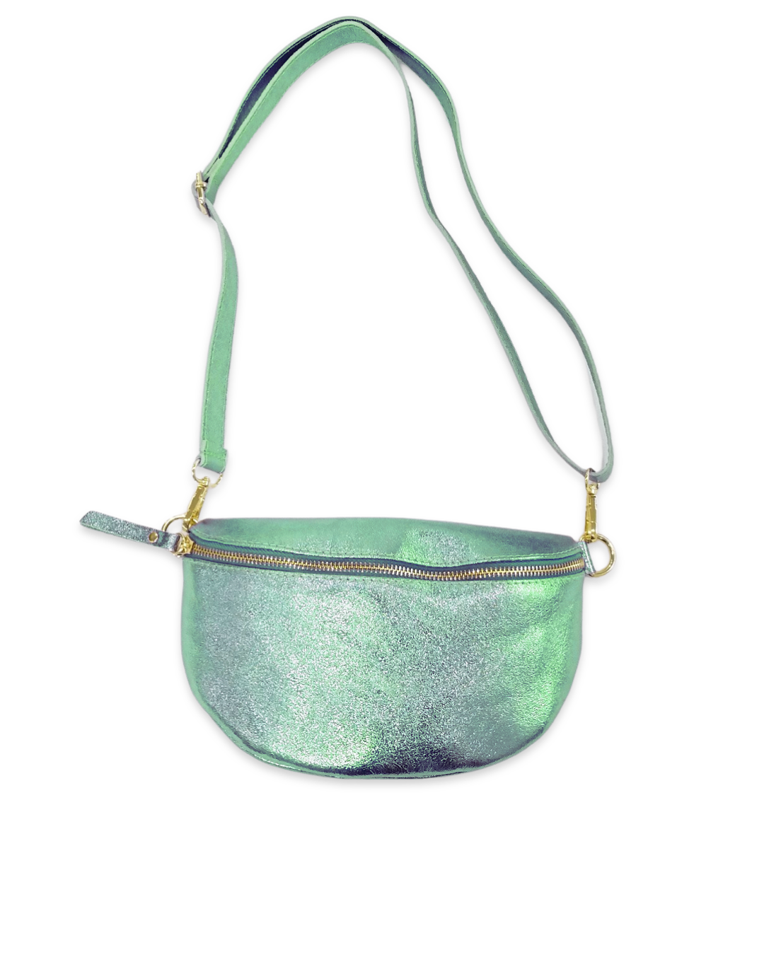 Metallic heuptas leder