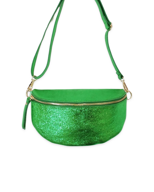 Metallic heuptas leder