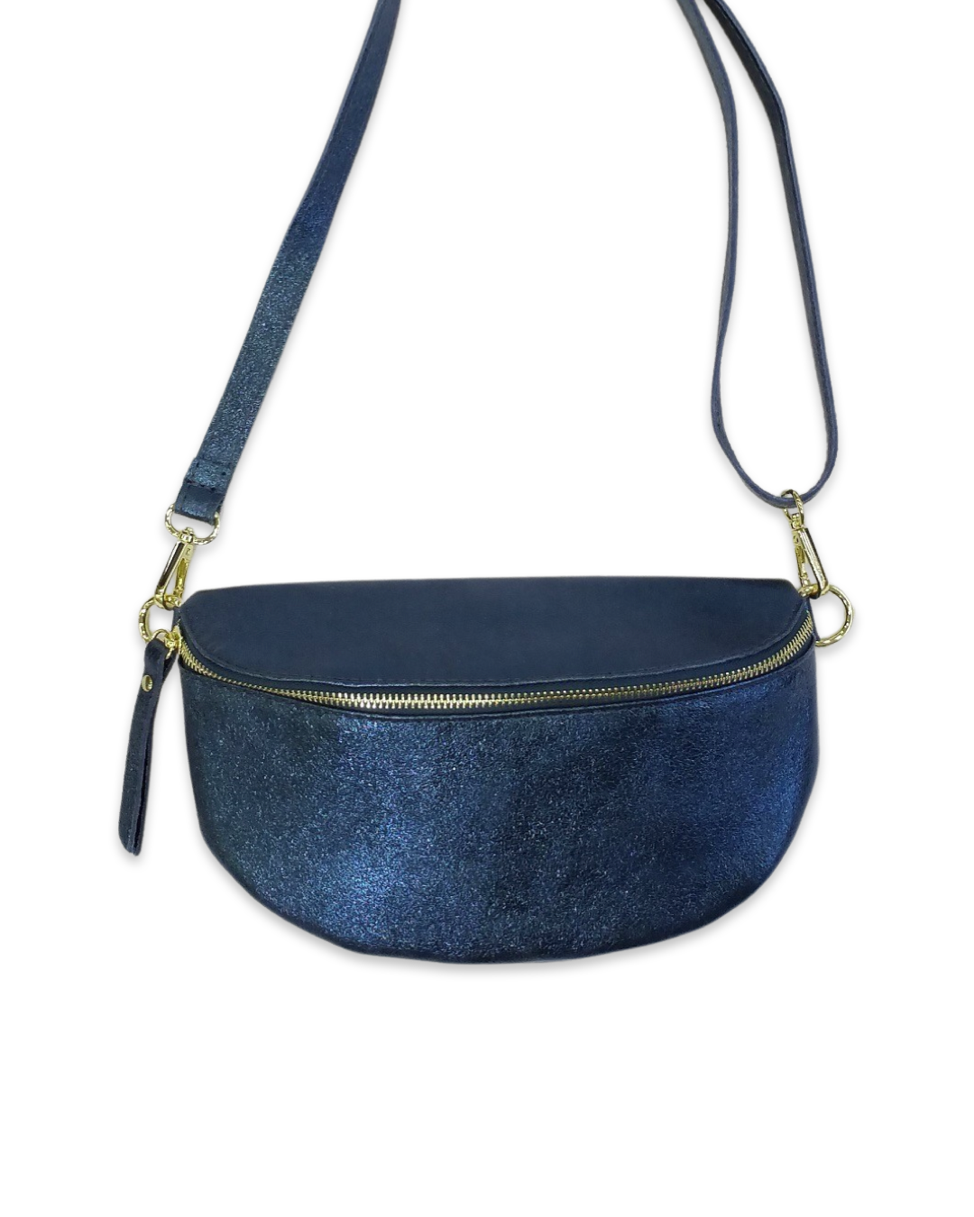 Metallic heuptas leder