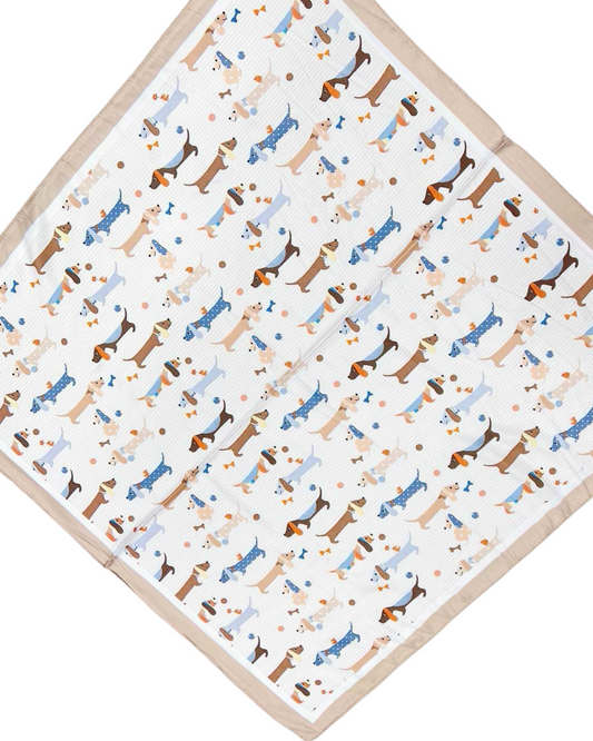 Teckel square mini sjaal silky - Beige