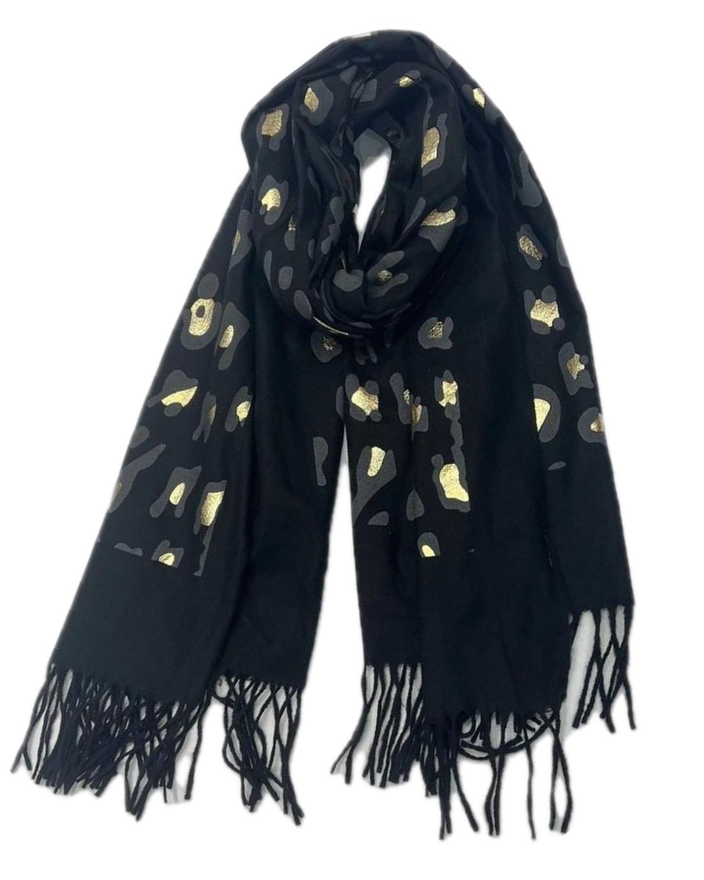 Wintersjaal Golden leo - Black