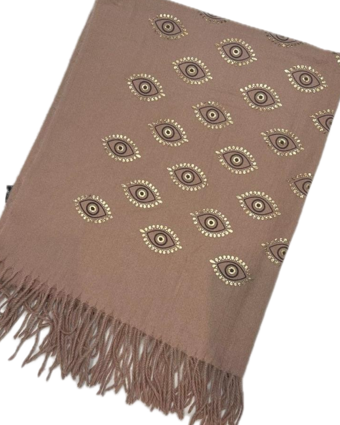 Wintersjaal Golden eye - Dark pink