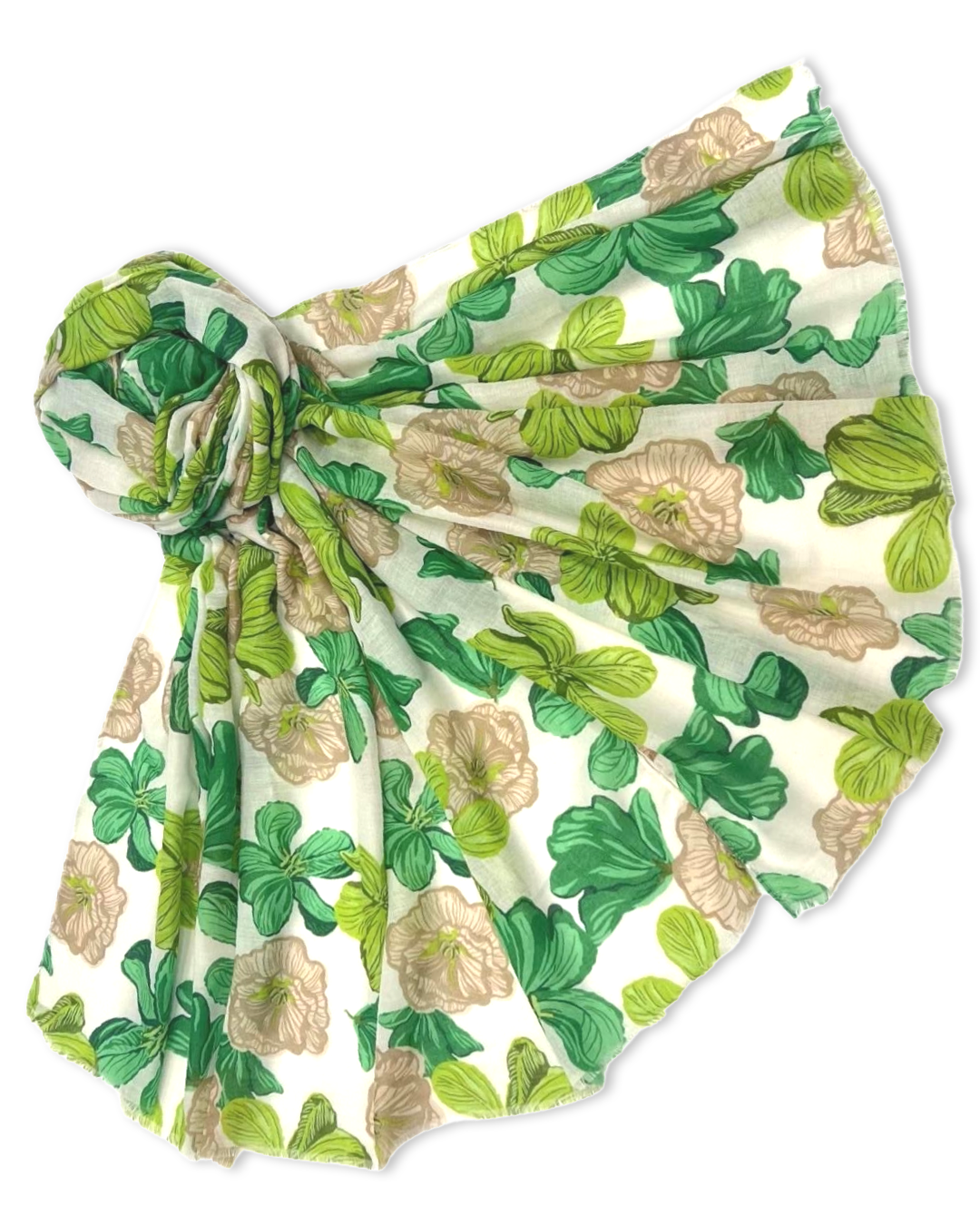 Hibiscus sjaal met katoen - Green
