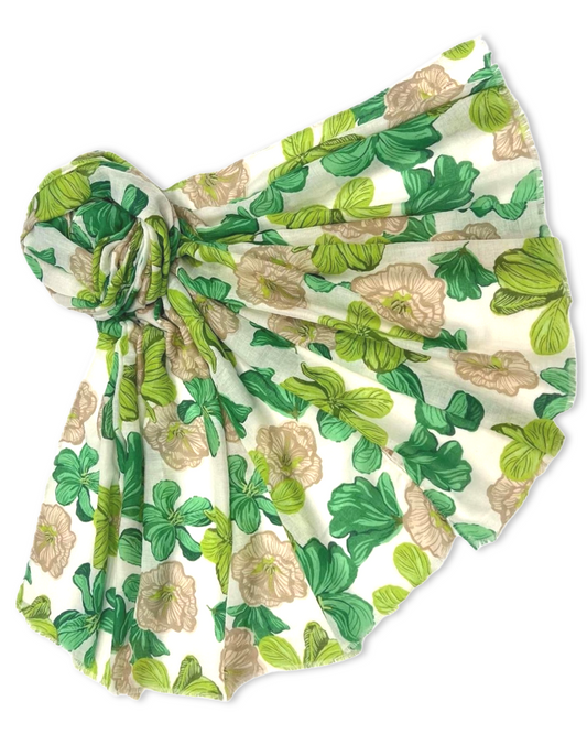 Hibiscus sjaal met katoen - Green