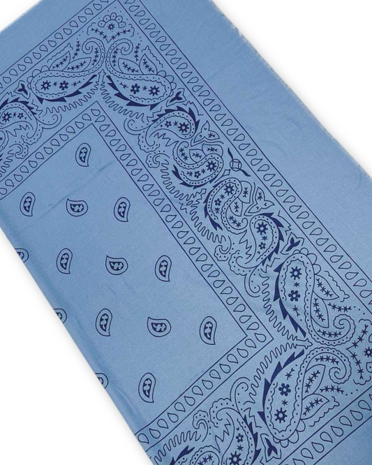 Paisley square sjaal met katoen - Blue