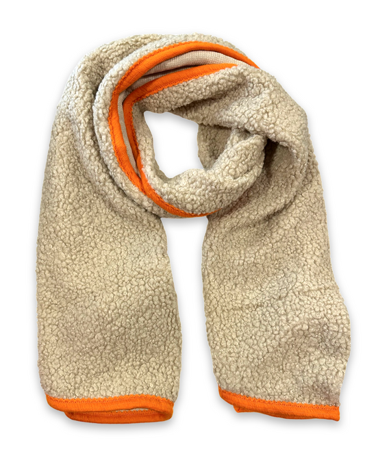 Wintersjaal Teddy - Beige/Orange
