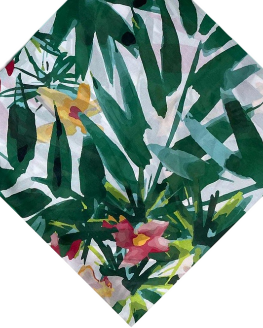 Jungle square mini sjaal silky - Green