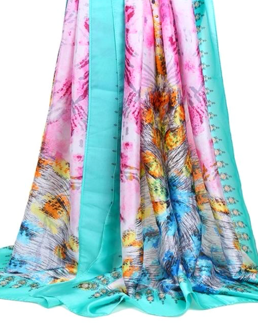 Indian sjaal silky - Green