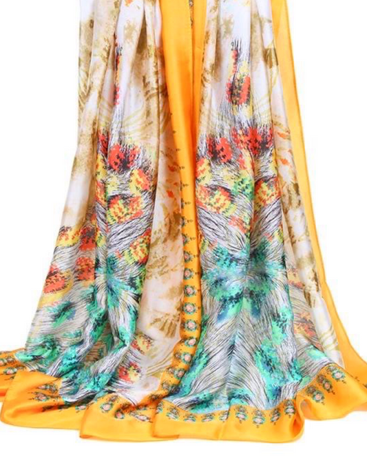 Indian sjaal silky - Orange