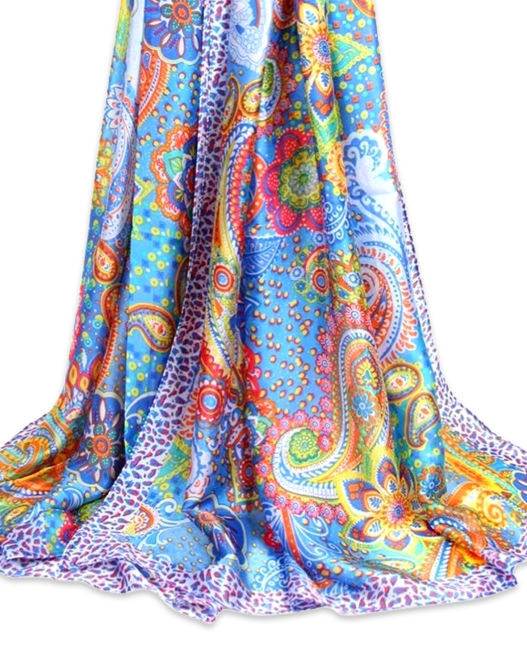 Mandala sjaal silky - Blue